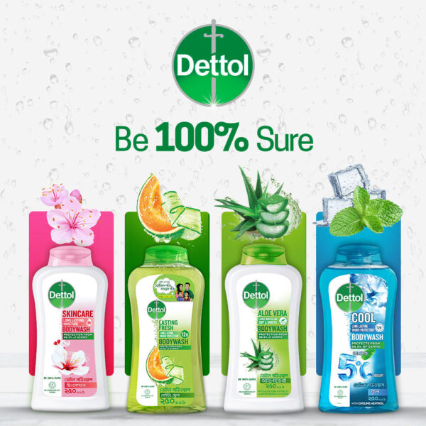 Dettol Cool upto 5°C Cooler Bodywash with 12Hour Long Lasting Odour Protection - Image 2