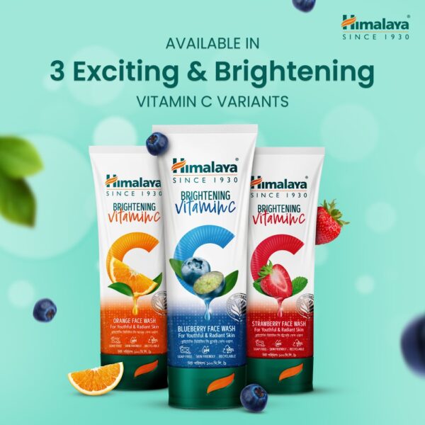 Himalaya Brightening Vitamin C Orange Face Wash-100ml - Image 3